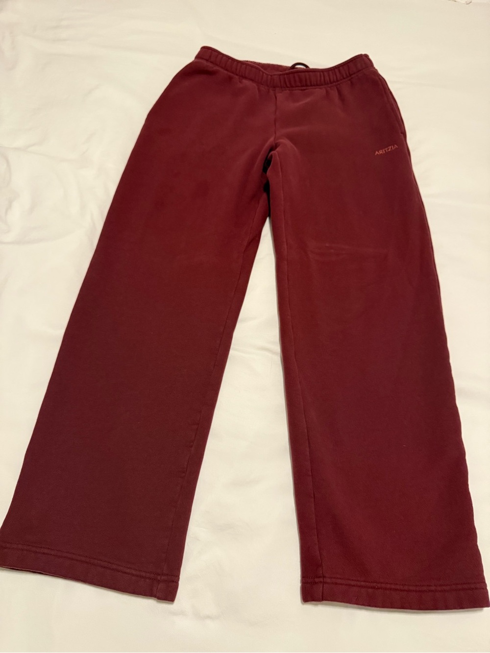 Aritzia Kids' Maroon Wide-Leg Sweatpants